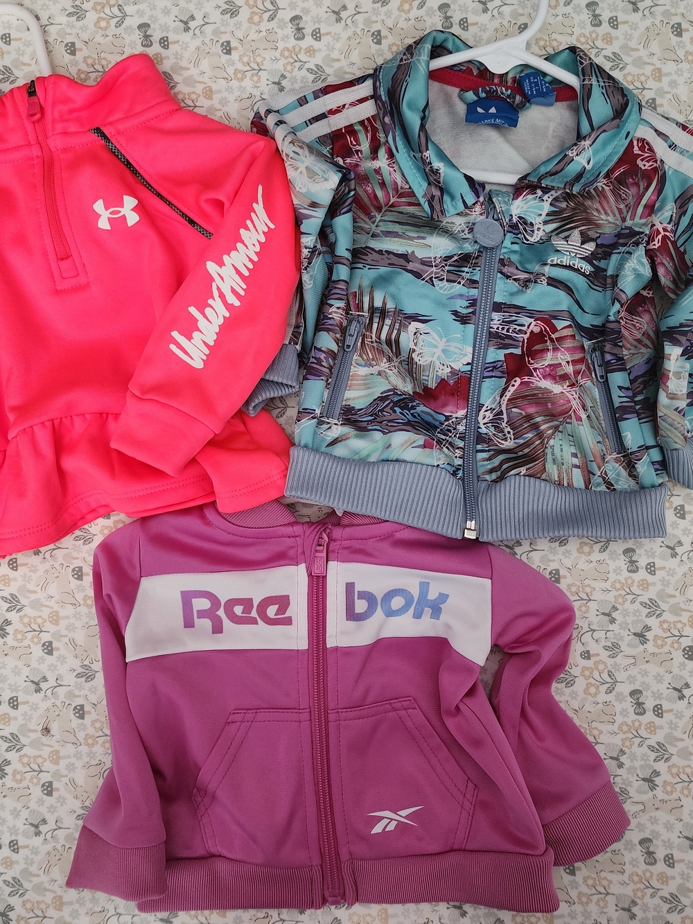 3 - 6 Month Under Armour Quarter Zip, Adidas Jacket, Reebok Jacket